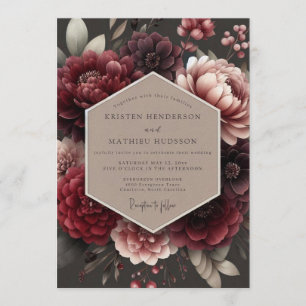 Convite Casamento de Veludo Carmesim