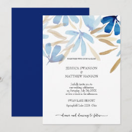 Convite Casamento de Verão Azul Claro