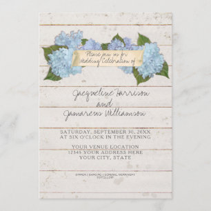 Convite Casamento de Verão BOHO Shiplap Wooden Conselho Hy