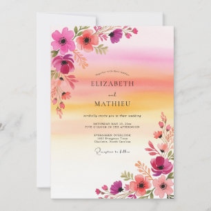 Convite Casamento de Verão com Espírito Magenta