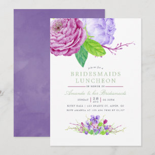 Convite Casamento de Verão com Floral em Aquarela