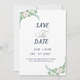 Convite Casamento de Verão de Eucalyptus Greenery Rustic.