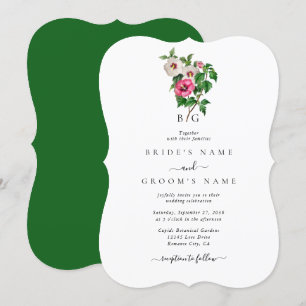 Convite Casamento de Verão de Hibiscus Tropical Watercolor