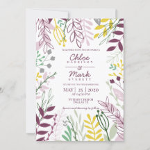 Casamento de Verão Floral Boho Roxo Amarelo