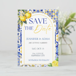 Convite Casamento de Verão no Mediterrâneo com Limão - Sal