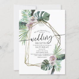 Convite Casamento de verão sobre temas tropicais