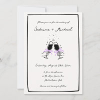 Casamento de Vidro Desenho de Mão Branca e Preto