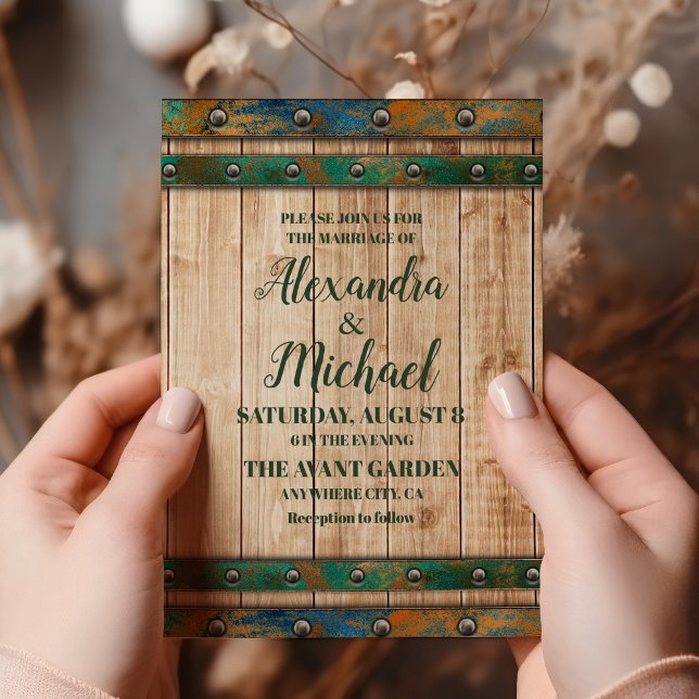 Convite Casamento de Vinha Chic Moderno (Criador carregado)