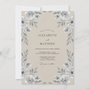 Convite Casamento de Vinha de Champanhe Prata