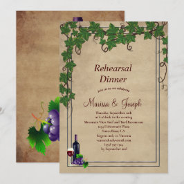Convite Casamento de Vinha de Vinho Russo