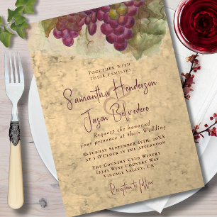 Convite Casamento de Vinha Rustic Vineyard