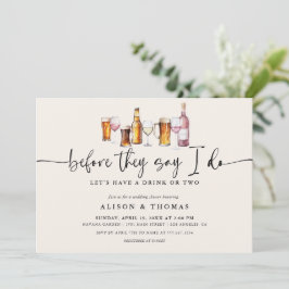 Convite Casamento de Vinho & Cerveja | Festa de Noivado