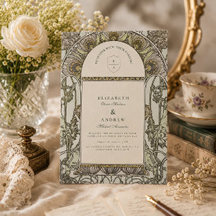 Convite Casamento de Vintage Garden Arch