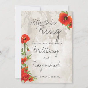 CONVITE CASAMENTO DE VINTAGENS VERMELHAS