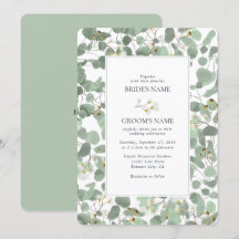 Casamento de Watercolor Eucalyptus Greenery Blosso