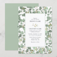 Casamento de Watercolor Eucalyptus Greenery Blosso