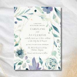 Convite Casamento de Watercolor Floral Speckletone