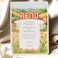 Casamento de Watercolor RENO Nevada Mountain View