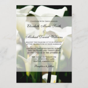 Convite Casamento de White Calla Lily