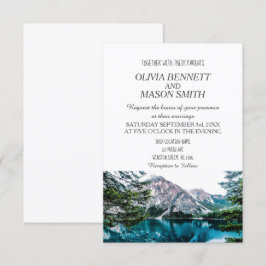 Convite Casamento de Winter Rocky Mountain Lake Country