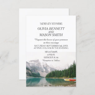 Convite Casamento de Winter Rocky Mountain Lake Country