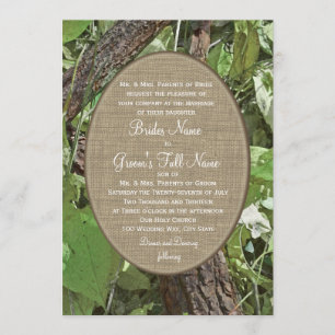 Convite Casamento de Woodland e Burlap Country