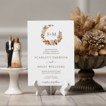 Casamento de Wreath de Terracotta Monograma, Queda