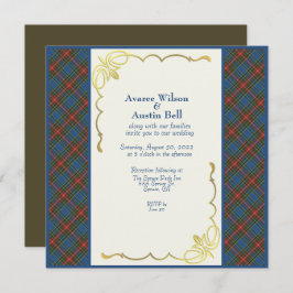 Convite Casamento de Xadrez MacBeth Tartan