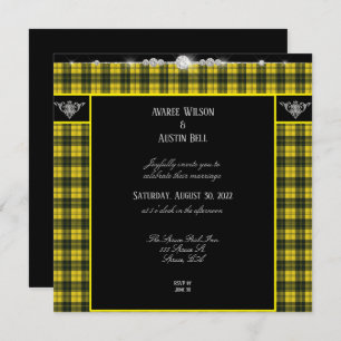 Convite Casamento de Xadrez MacLachlan Tartan