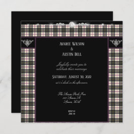 Convite Casamento de Xadrez MacPherson Tartan