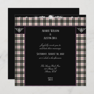 Convite Casamento de Xadrez MacPherson Tartan