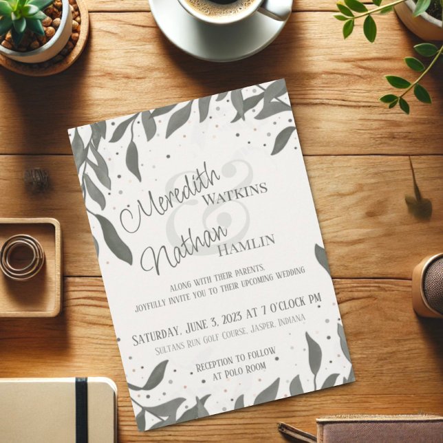 Convite Casamento Deixa Inspiração Moderna e Elegante (Criador carregado)