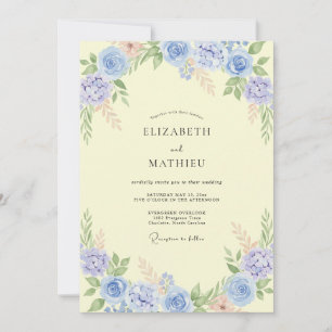 Convite Casamento Delicado em Prado Amarelo Primula