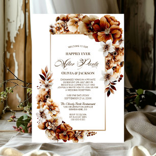 Convite Casamento Depois da festa Queimada Recepção Floral