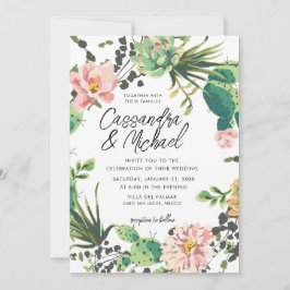Convite Casamento Desert Blooms
