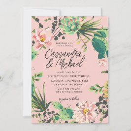 Convite Casamento Desert Blooms
