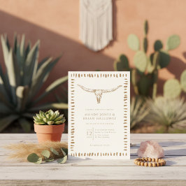 Convite Casamento Desert Boho Caveira de Vaca