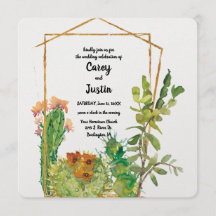 Casamento Desert Cactus Watercolor