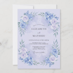 Convite Casamento Deslumbrante de Lavanda na Primavera