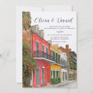 Convite Casamento Destino Paisagem de Nova Orleans