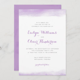 Convite Casamento Dip Lilac Watercolor