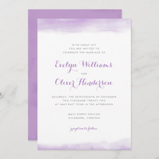 Convite Casamento Dip Lilac Watercolor