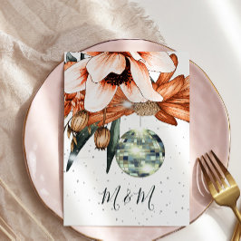 Convite Casamento Disco Floral Burnt Orange Terracota