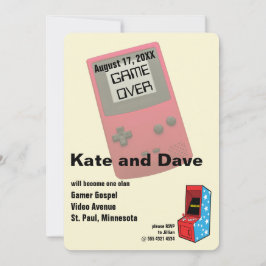 Convite Casamento Divertido de Vídeo Game Fantástico