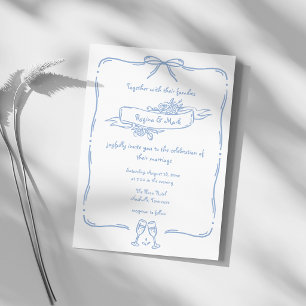 Convite Casamento Divertido e Excêntrico com Desenhos à Mã