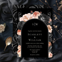 Casamento do arco preto esmagador gótico Vintage