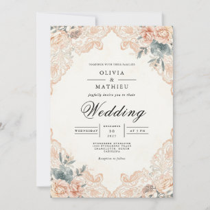 Convite Casamento do Arqueiro Apricot Blossom
