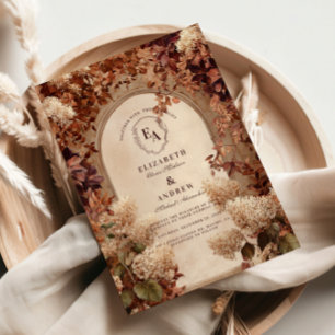 Convite Casamento do Arqueiro do Jardim do outono