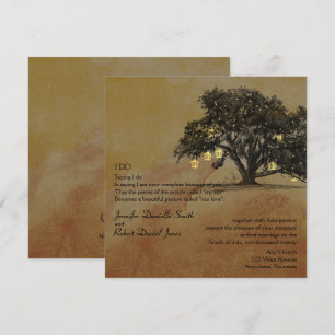 Convite Casamento do carvalho e da lanterna da queda
