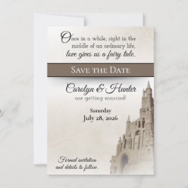 Convite Casamento do Castelo de Fairytale Salve a Data